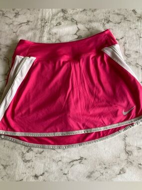 Nike Hot Pink  Tennis Skort with White Trim